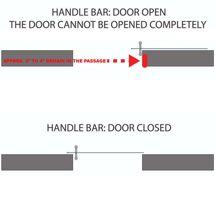 GlassDoor.us Hollow Glass with Installation Hardware Kit Barn Door